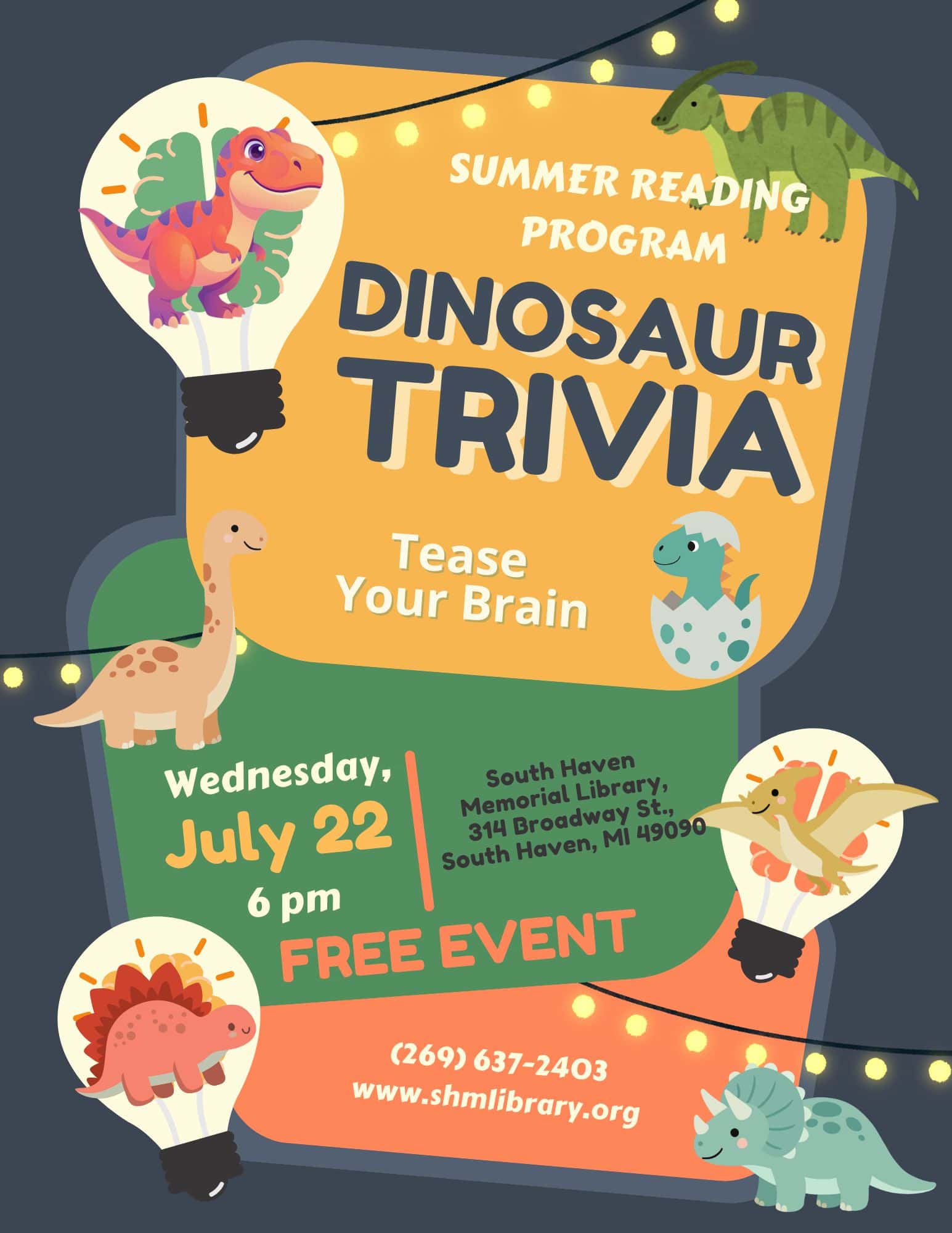 2026 srp dinosaur trivia flyer