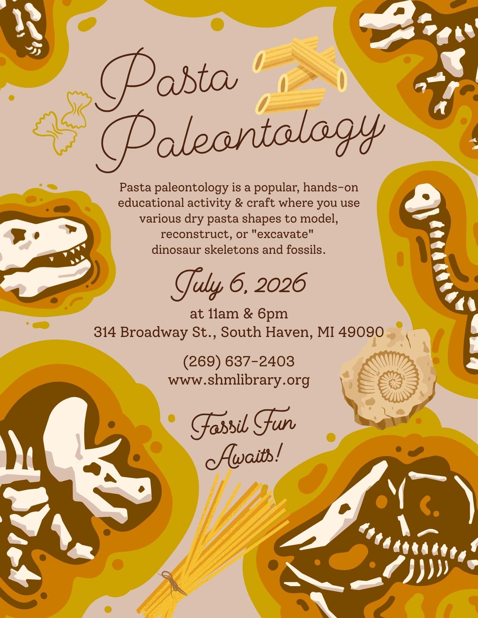 2026 srp pasta paleontology 7 6 2026 flyer