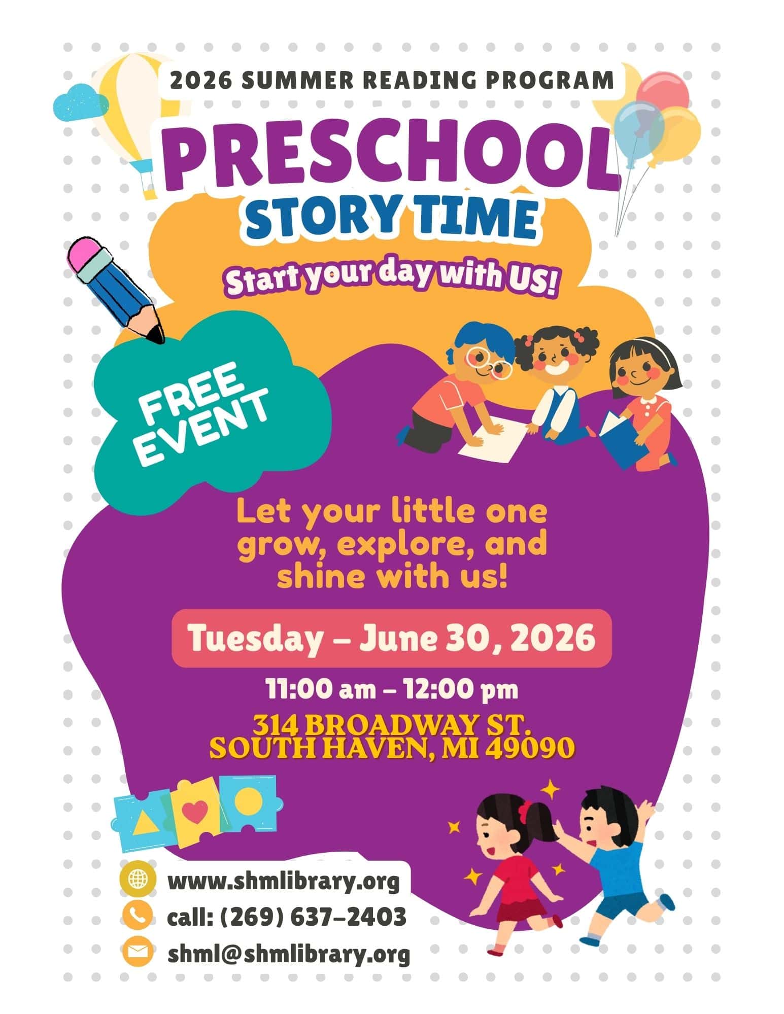 2026 SRP - Preschool Story Time