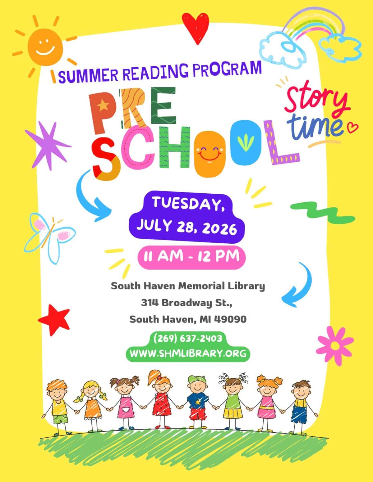2026 srp preschool story time 7 28 2026 flyer