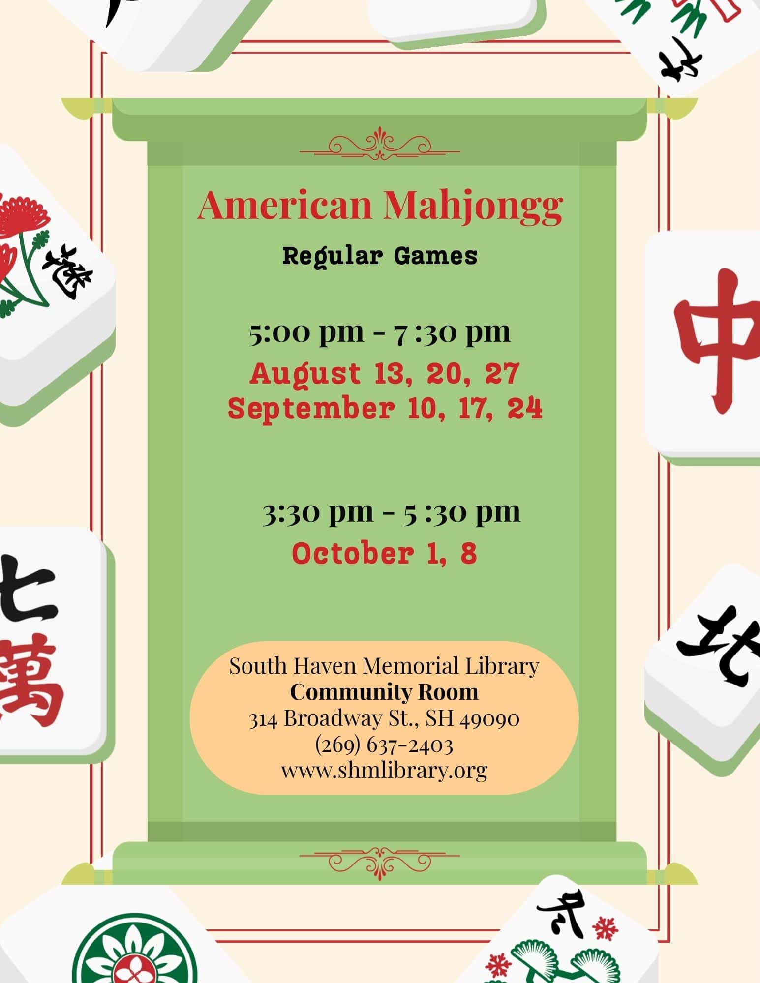 American Mahjongg (regular play)
