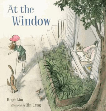 at the window