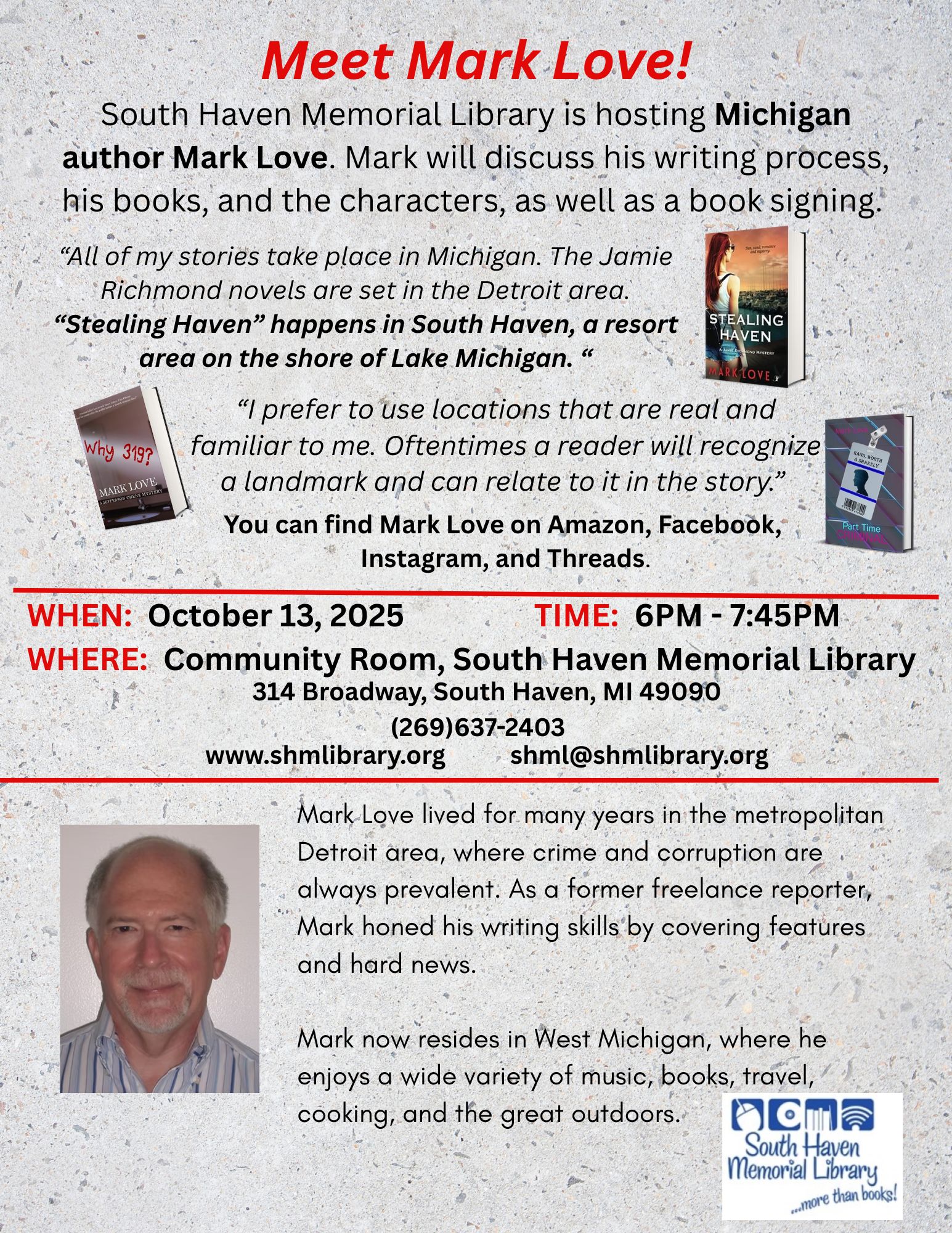author mark love 10 13 2025