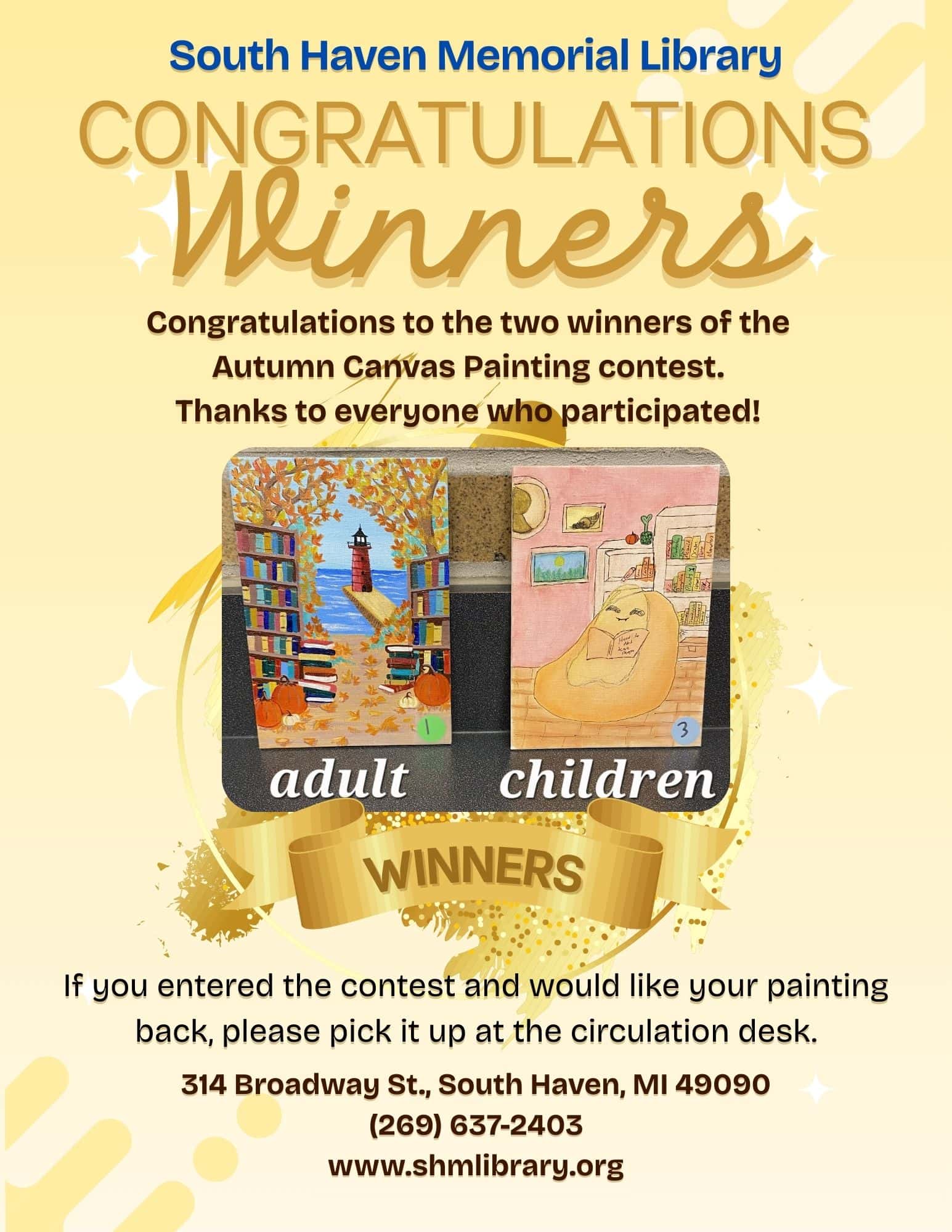 autumn canvas painting contest winners 2025 flyer