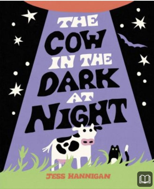 cow in the dark at night
