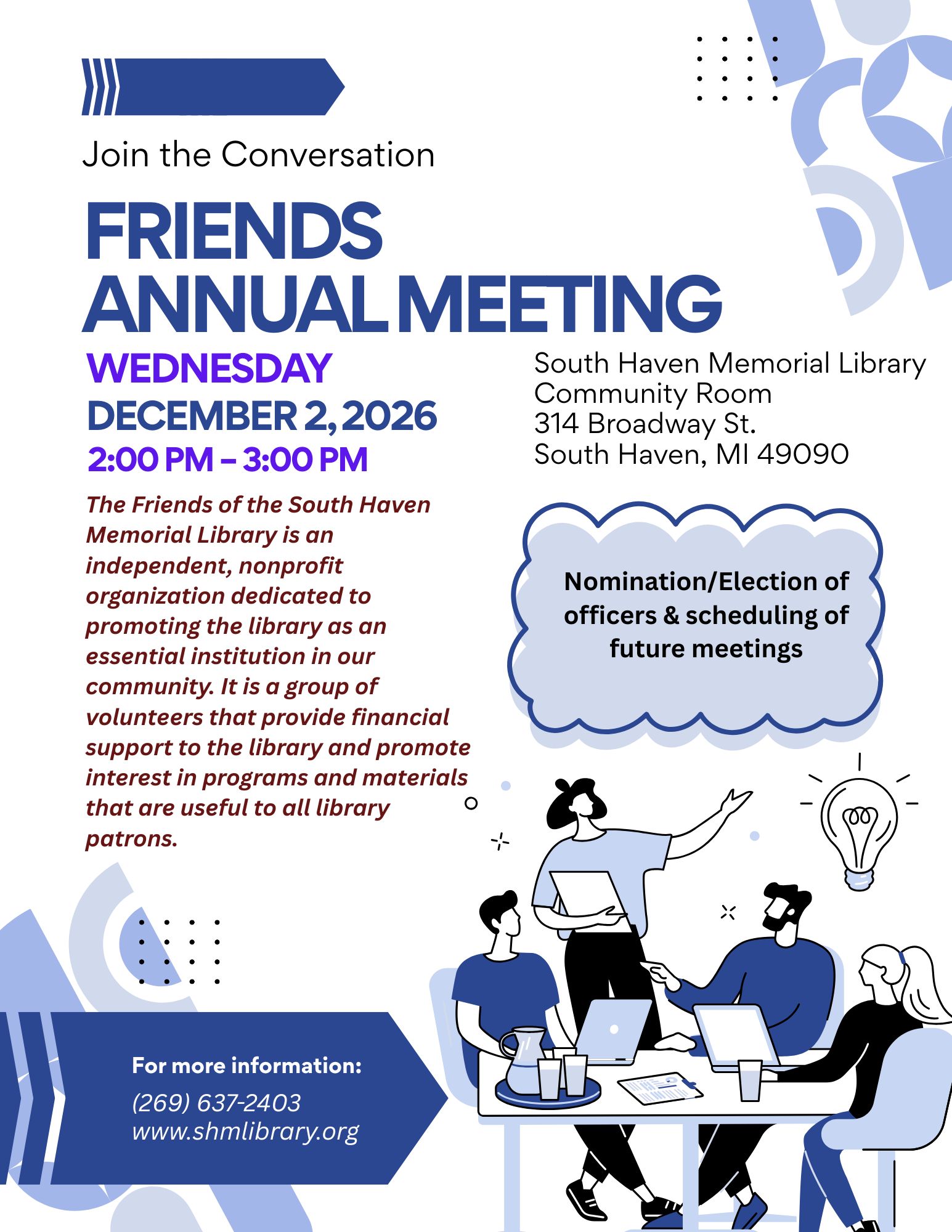 Friends of SHML - Annual Meeting