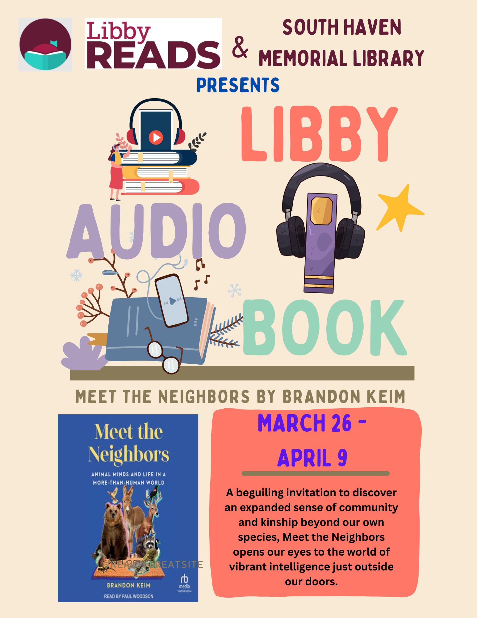 libby reads & shml meet the neighbors mar 26 apr 9, 2026