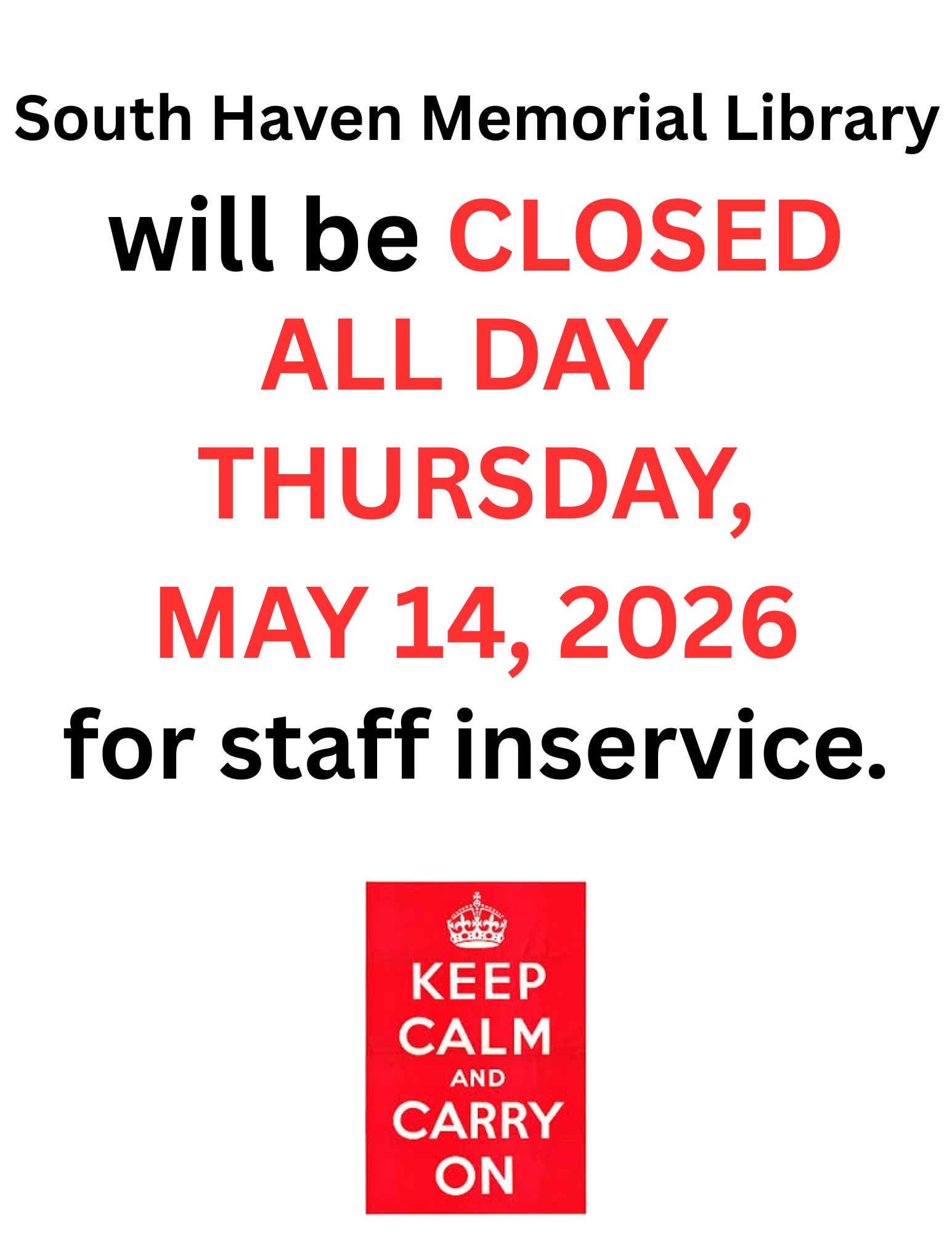 library closed 5 14 2026