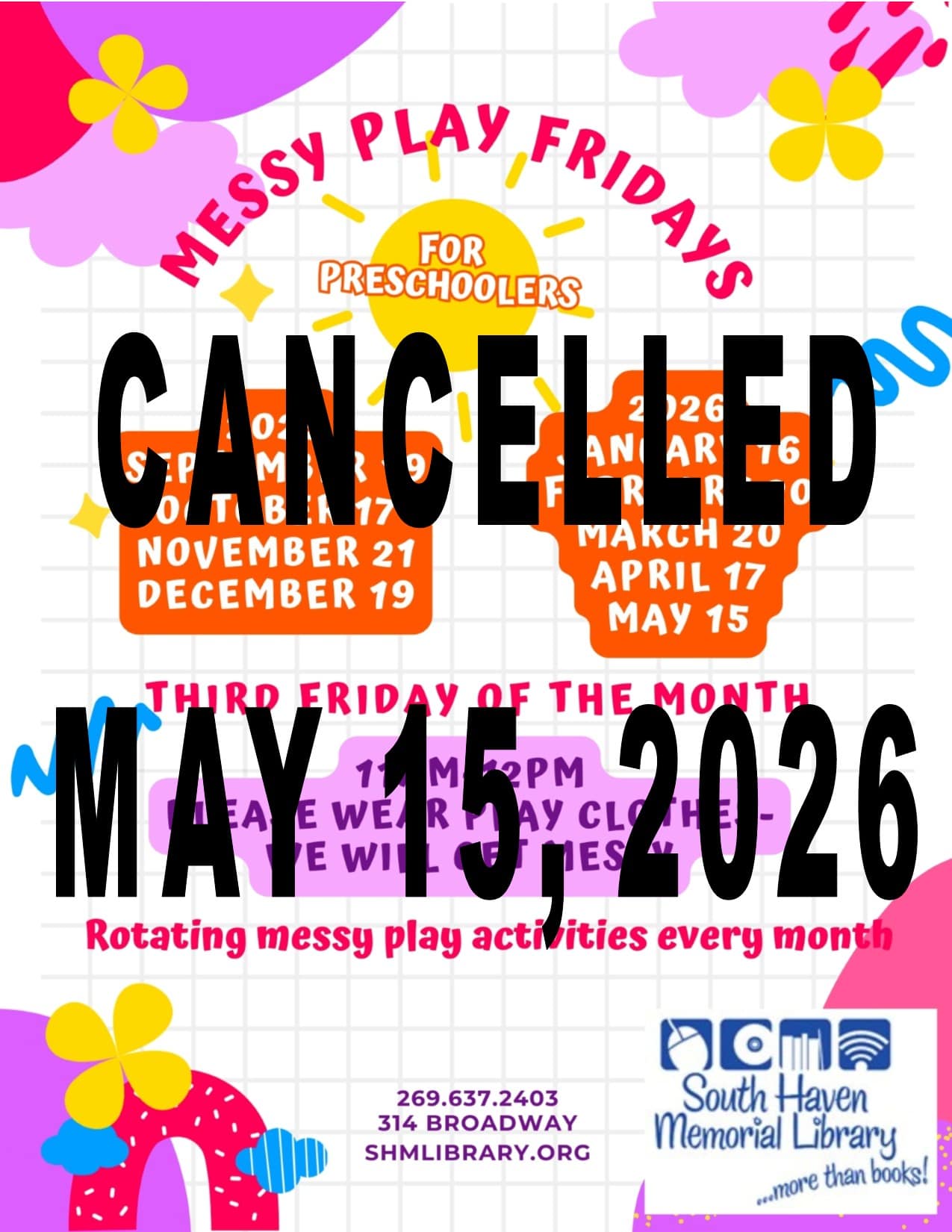 Messy Play Fridays - CANCELLED