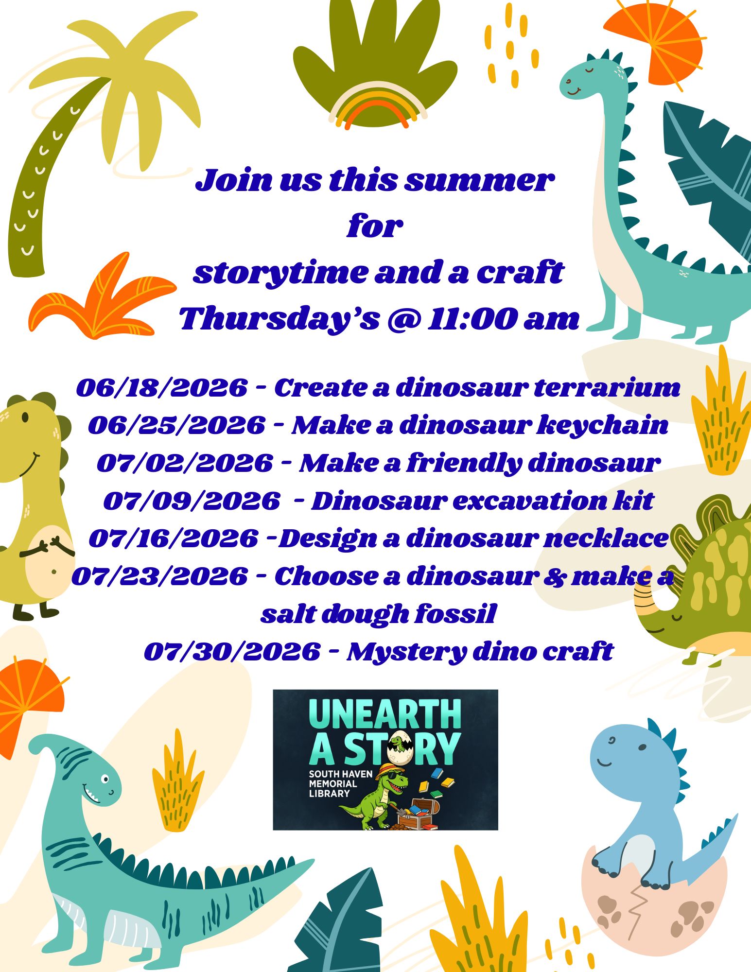 srp 2026 story time thursdays 1100 am flyer
