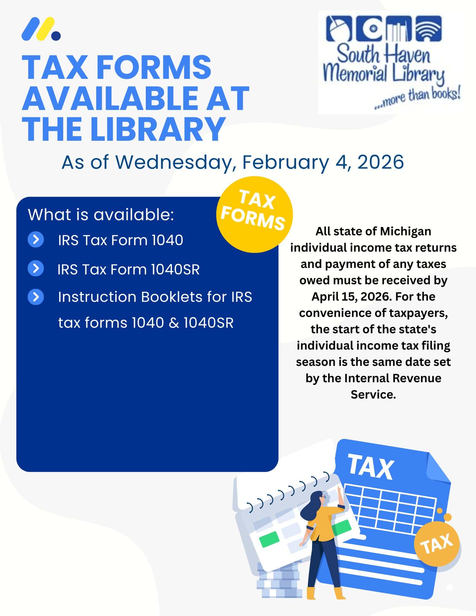 tax forms available flyer