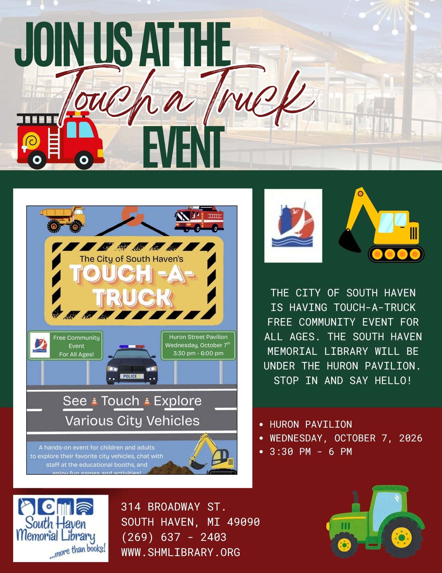 touch a truck event flyer