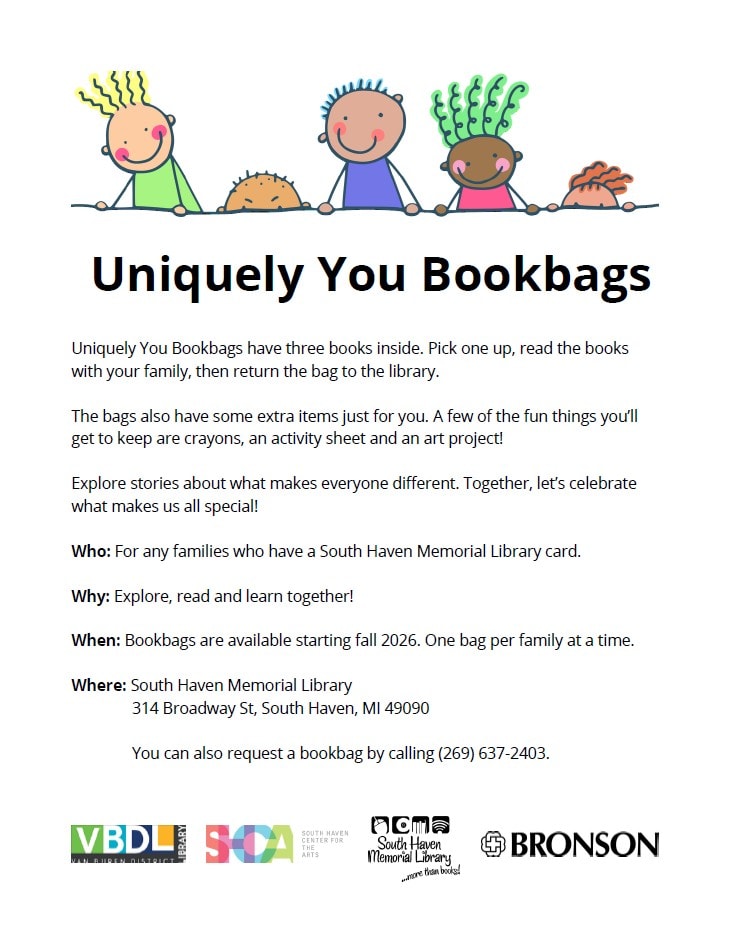 uniquely you book bags flyer